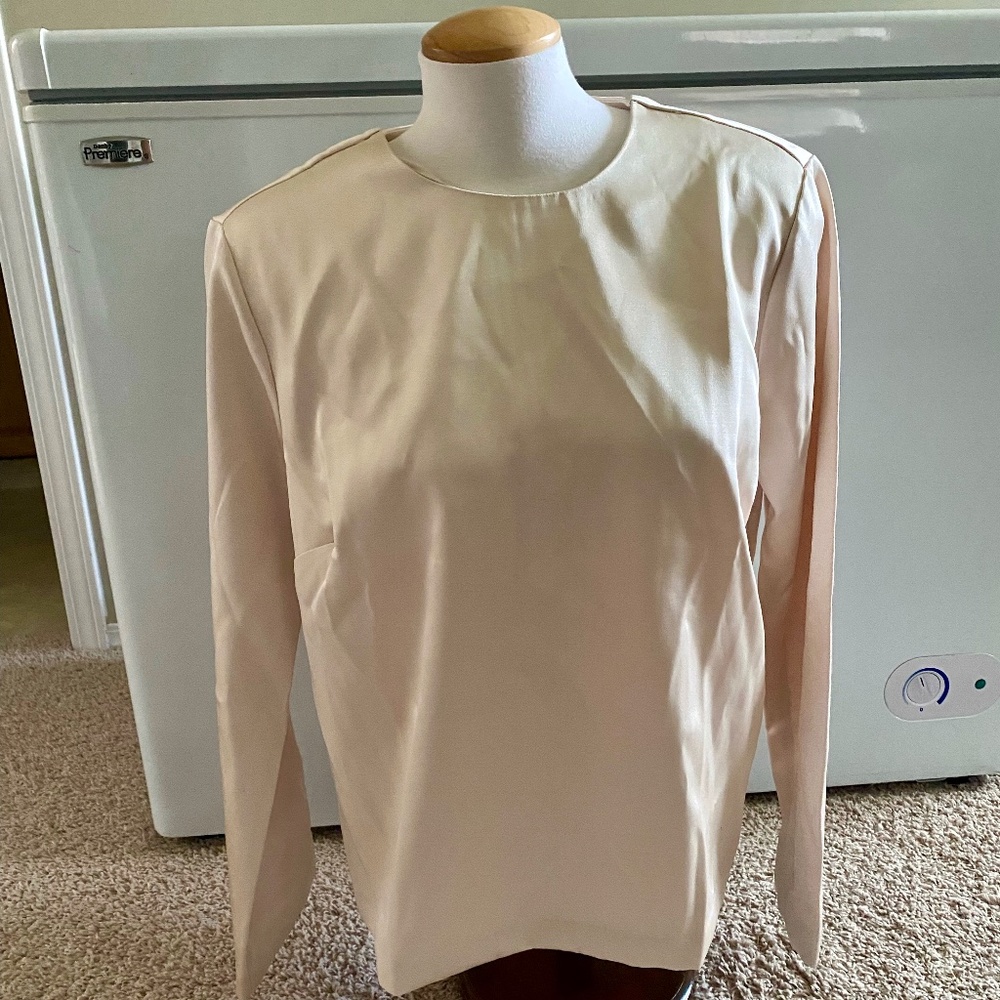 H&M Cream Shirt with Long Sleeves Womens Size L